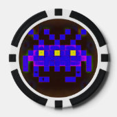 König der Space Invasion (Version B) Pokerchips (Vorderseite)