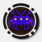 König der Space Invasion (Version B) Pokerchips (Rückseite)