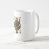 König der Spaden — Regal Black & Gold Kaffeetasse (VorderseiteRechts)