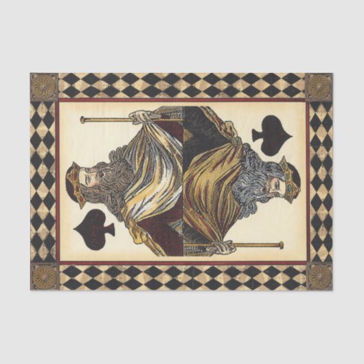 König der Spaten-Spielkarte durch Visions-Studio Seidenpapier (Vorderseite)