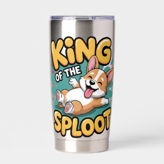 König der Sploot Lustige Hundefotze Geschenk Thermobecher