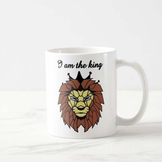 König der Stärke – Geometrischer Löwenbecher Kaffeetasse (Rechts)