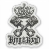 König der Straße gekrönt Piston Aufkleber (Vorderseite)