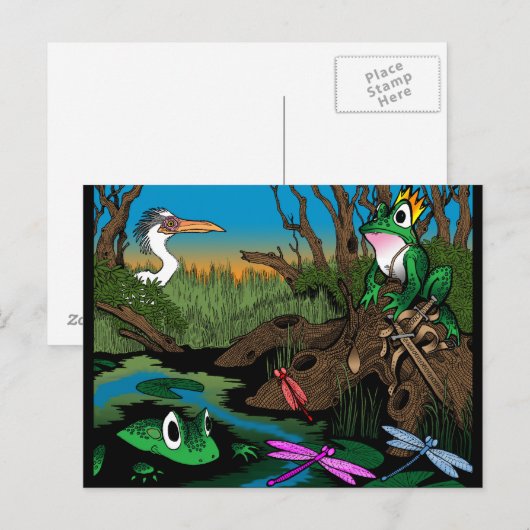 König der Sumpf Postkarte (Vorne/Hinten)