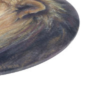 König der Tiere 12" rundes Glasschneidenbrett Schneidebrett (Ecke)