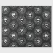 König der Toten: Dark Gothic Royal Sigil Black Geschenkpapier (Flach)
