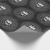 König der Toten: Dark Gothic Royal Sigil Black Geschenkpapier (Ecke)