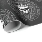 König der Toten: Dark Gothic Royal Sigil Black Geschenkpapier (Rolleneckpunkt)
