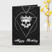 König der Toten: Dark Gothic Royal Sigil Karte (Gelbe Blume)