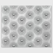 König der Toten: Dark Gothic Royal Sigil White Geschenkpapier (Flach)