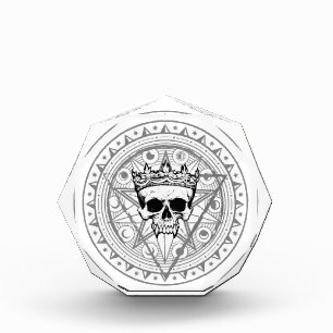 König der Toten: Dark Royal Vampire Sigil White Fotoblock