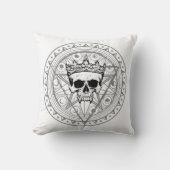 König der Toten: Dark Royal Vampire Sigil White Kissen (Vorderseite)