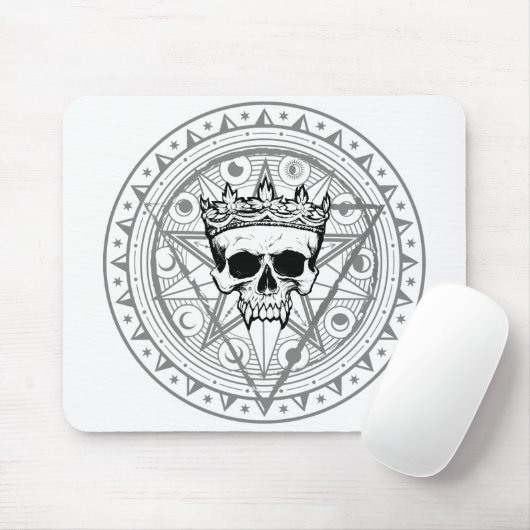 König der Toten: Dark Royal Vampire Sigil White Mousepad (Mit Mouse)