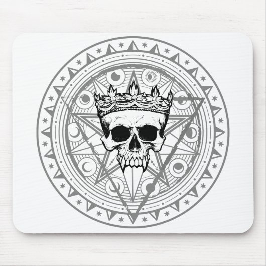 König der Toten: Dark Royal Vampire Sigil White Mousepad (Vorne)