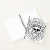 König der Toten: Dark Royal Vampire Sigil White Notizblock (Innenseite)