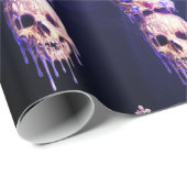 König der Toten Schmelze Goldener Schädel Lila Geschenkpapier (Rolleneckpunkt)