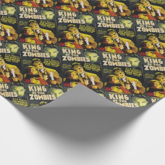 König der Zombies Geschenkpapier (Ecke)