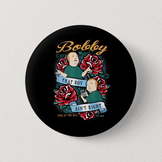 König des Berges Bobby, der Junge in der rechten T Button (Vorderseite)