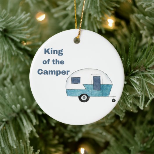 König des Campers auf einem Keramik Ornament (Baum)