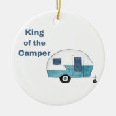König des Campers auf einem Keramik Ornament (Vorne)