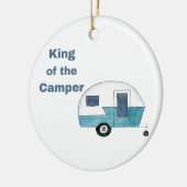 König des Campers auf einem Keramik Ornament (Links)