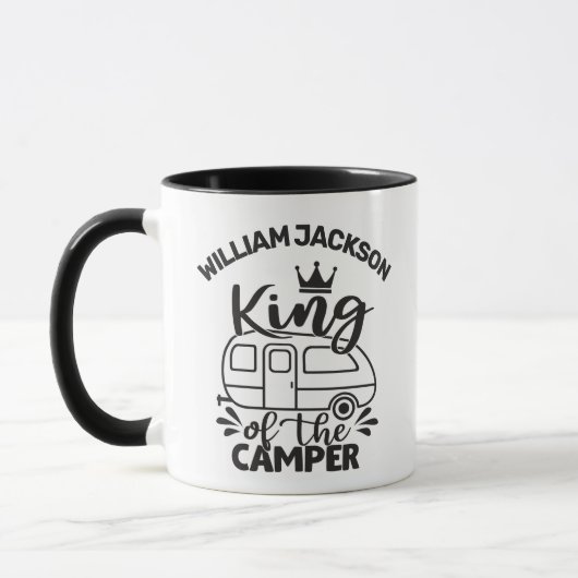 König des Campers mit Krone, Anhänger, individuell Tasse (Links)
