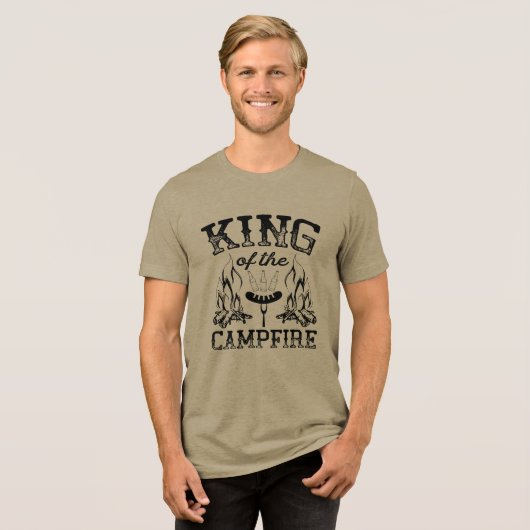 König des Campfeuers Tri-Blend Shirt (Vorderseite voll)