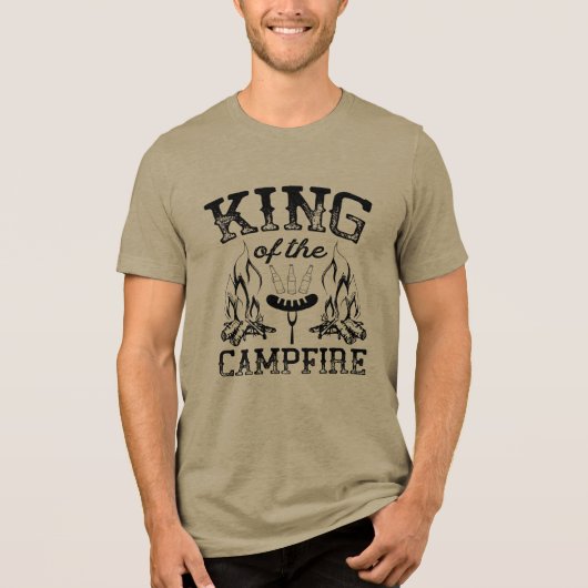König des Campfeuers Tri-Blend Shirt (Vorderseite)