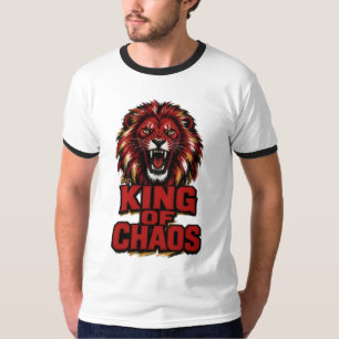 König des Chaos brüllender königlicher Löwe T-Shirt