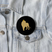 König des Dschungel-Schwarz-Goldes Button (Beispiel)