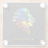 König des Dschungellililionenbodens Glasuntersetzer (Rückseite)