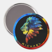 König des Dschungellililionenbodens Magnet (Vorderseite/Rückseite)