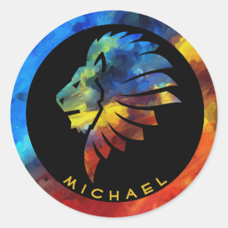 König des Dschungellililionenbodens Runder Aufkleber