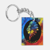 König des Dschungellililionenbodens Schlüsselanhänger (Vorderseite links)