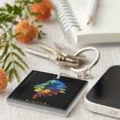 König des Dschungellililionenbodens Schlüsselanhänger (Vorderseite rechts)