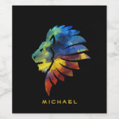 König des Dschungellililionenbodens Weinetikett (Einzelnes Label)