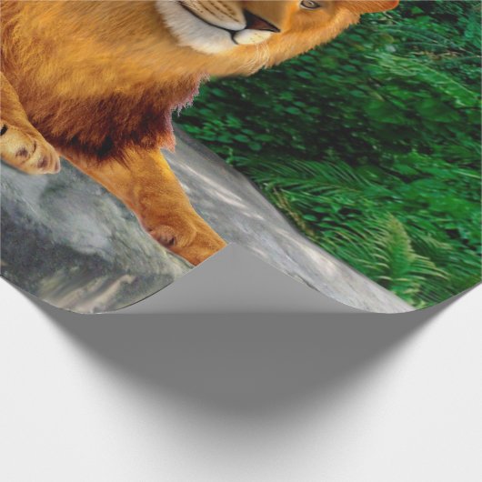 König des Dschungels Geschenkpapier (Ecke)