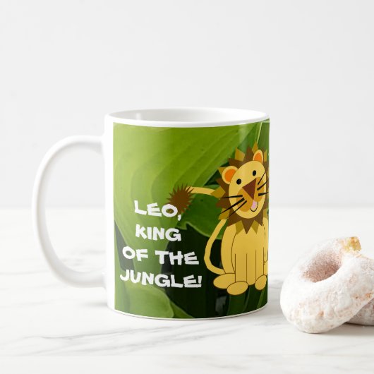 König des Dschungels Kaffeetasse (Mit Donut)