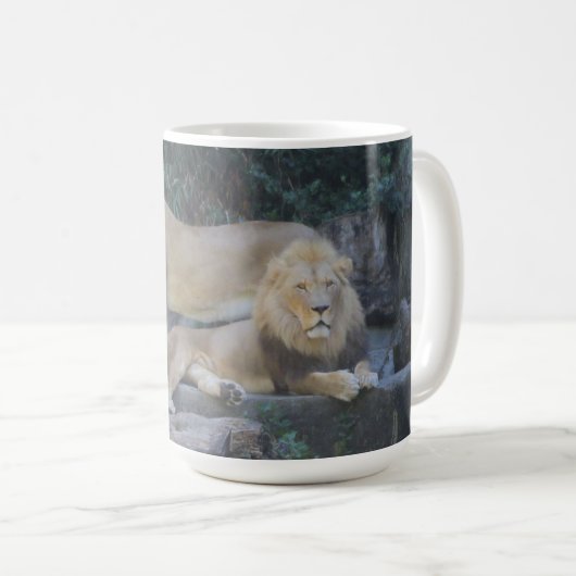 König des Dschungels 'Löwe' Kaffeetasse (VorderseiteRechts)