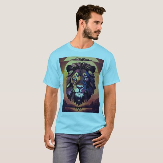 König des Dschungels: T - Shirt Lion Tattoo (Vorne ganz)
