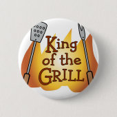 König des Grill-Knopf-Abzeichens Button (Vorderseite)