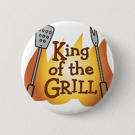 König des Grill-Knopf-Abzeichens Button