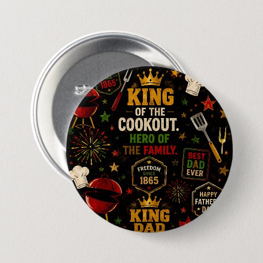 König des Grillfestes Button (Vorne & Hinten)
