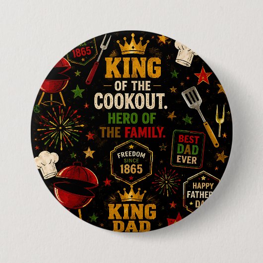 König des Grillfestes Button (Vorderseite)