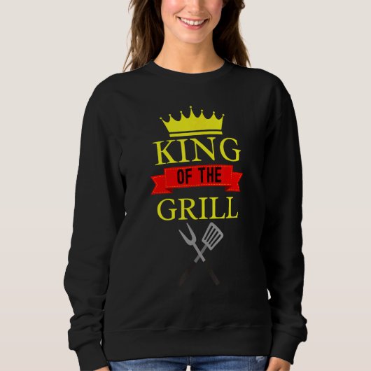 König des Grillkönigs Sweatshirt (Vorderseite)
