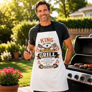 König des Grills BBQ Dad Vater-Tag Schürze