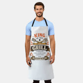 König des Grills BBQ Dad Vater-Tag Schürze (Getragen)