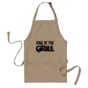 König des Grills Beige BBQ-Party-Schürze für Män Schürze