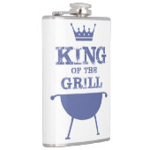 König des Grills, blau Flachmann (Rechts)