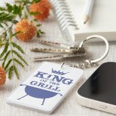 König des Grills, blau Schlüsselanhänger (Vorderseite rechts)